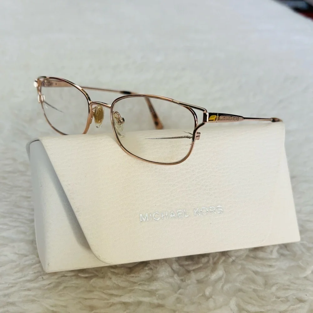 Michael Kors Gold Metal Eyeglasses Prescription Frame with Case